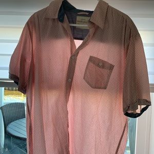 Mens Short Sleeve Button Up Shirt XL EG